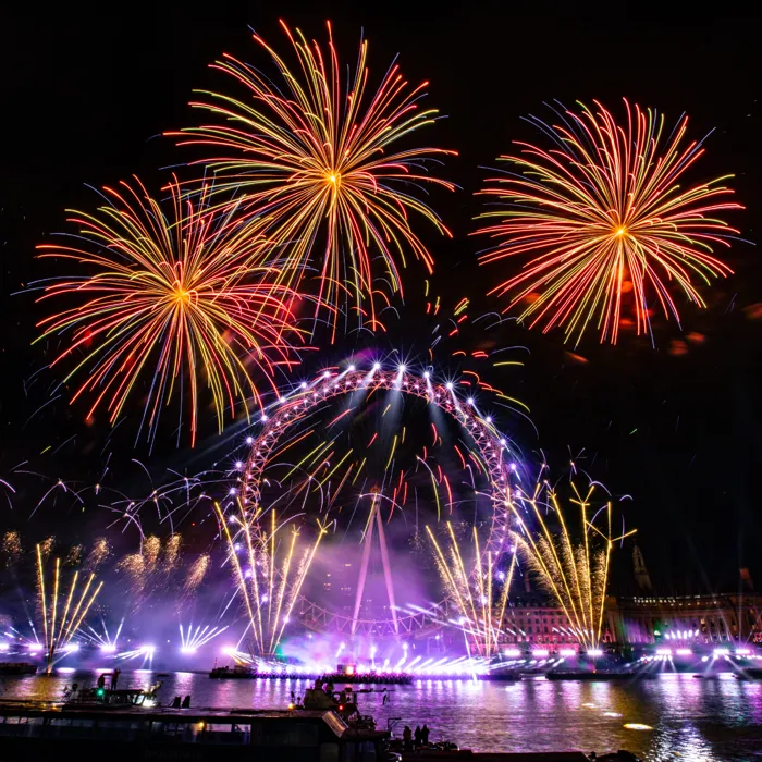 London Eye Fireworks Display on New Year's Eve