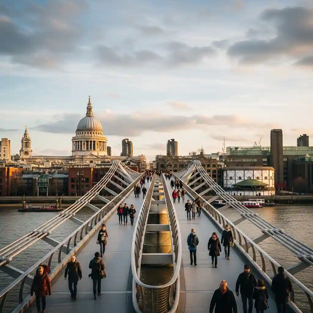 Millennium Bridge fireworks viewing location